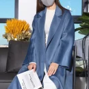 Winter Ladies Cashmere Coat European commuter Quality Goods Water Ripple Coat Hand Sewn