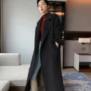 Small Batch Clothing Processing High Quality the Real Alpaca Hair Thickening Keep Warm Women's (clothing) Cashmere Coat