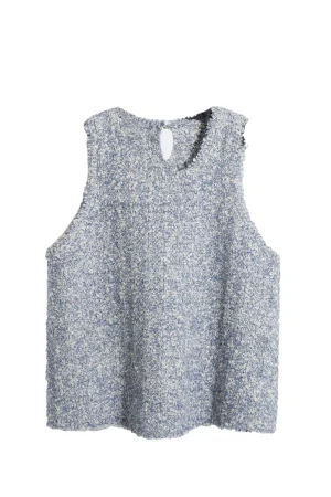Design Luxury O Neck Sleeveless Knitted Sweater Vests for Women