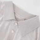 Summer Polo Short Sleeve Knitwear Women Silk Wool Knitted Vest
