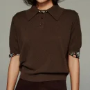 High Quality Knitted Polo Shirts Pullover Summer Short Sleeve Wool Cashmere Knitwear for Women