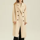 High Quality Double Faced Real Cashmere Coat Women Luxury Long Genuine 100% Camel Hair Coats With Belt