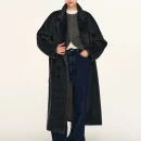 Luxury Thick Genuine Alpaca Coats Winter Long Double Breasted Wool Coat Women