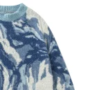 Casual Printed Pullovers Winter Oversized Knitted Wool Sweaters for Women