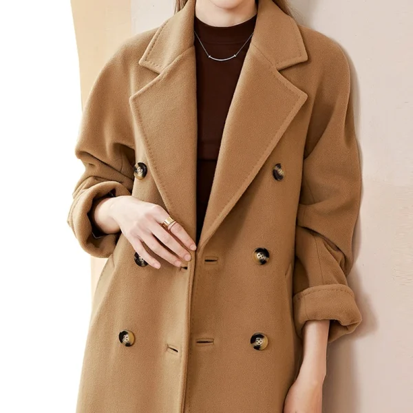 Winter Haute Couture Cashmere Coat Double-breasted Quality Goods Handmade Women s Wear Hot Sale  Jacket - Image 6