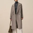 Winter Luxury Double Faced Long Cashmere Wool Trench Coat for Women