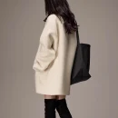 High End Double Faced Woolen Camel Hair Coat Winter Luxury Wool Coat for Women