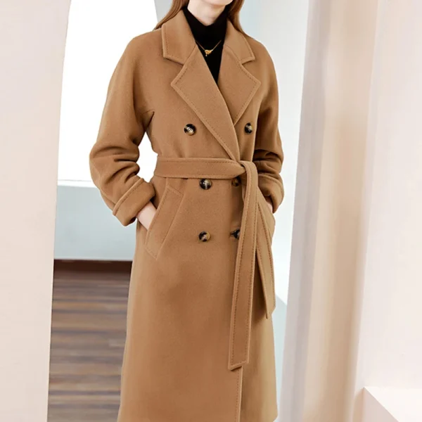 Winter Haute Couture Cashmere Coat Double-breasted Quality Goods Handmade Women s Wear Hot Sale  Jacket - Image 2