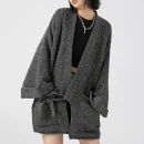 Knitted Cardigan Coat Winter Vintage Wool Cardigans Women With Belt