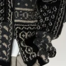 Thick Warm Jacquard Wool Jacket Vintage Knitted Cardigan Coat for Women