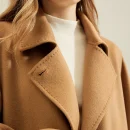 New Arrival Luxury Double Faced Long Genuine 100% Goat Cashmere Coat Women With Belt