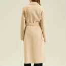 High Quality Double Faced Real Cashmere Coat Women Luxury Long Genuine 100% Camel Hair Coats With Belt