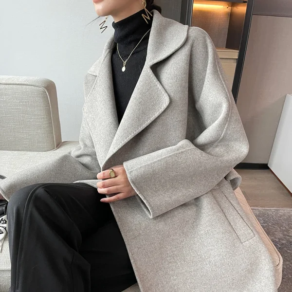 This Year's New Popular High Quality Camel Hair Cloth Fashion Casual Elegant Short Coat Warm Loose Coat - Image 5