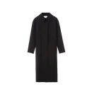 Wool High-grade Lapel Black Mid-length Trench Coat 2025 Autumn New French Temperament Top
