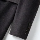 Winter Belted Woolen Coat Crop Double Faced Genuine Goat Cashmere Wool Coats for Women