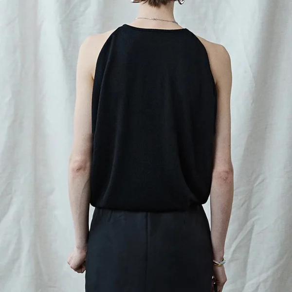 Summer Cashmere Silk Knitwear Waistcoats Sleeveless Wool Knitted Vests Top for Women - Image 2